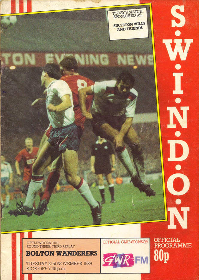 <b>Tuesday, November 21, 1989</b><br />vs. Bolton Wanderers (Home)